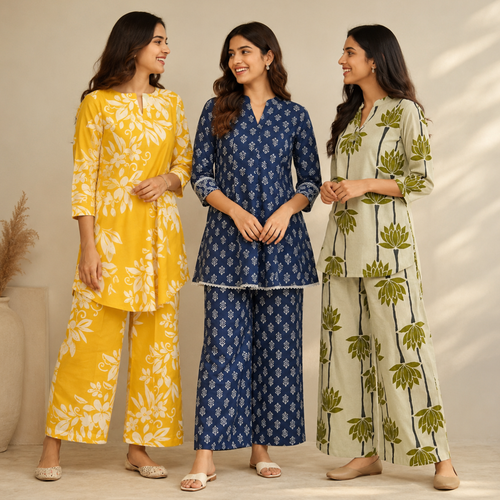 3 Women's Printed Co-Ord Set Collection