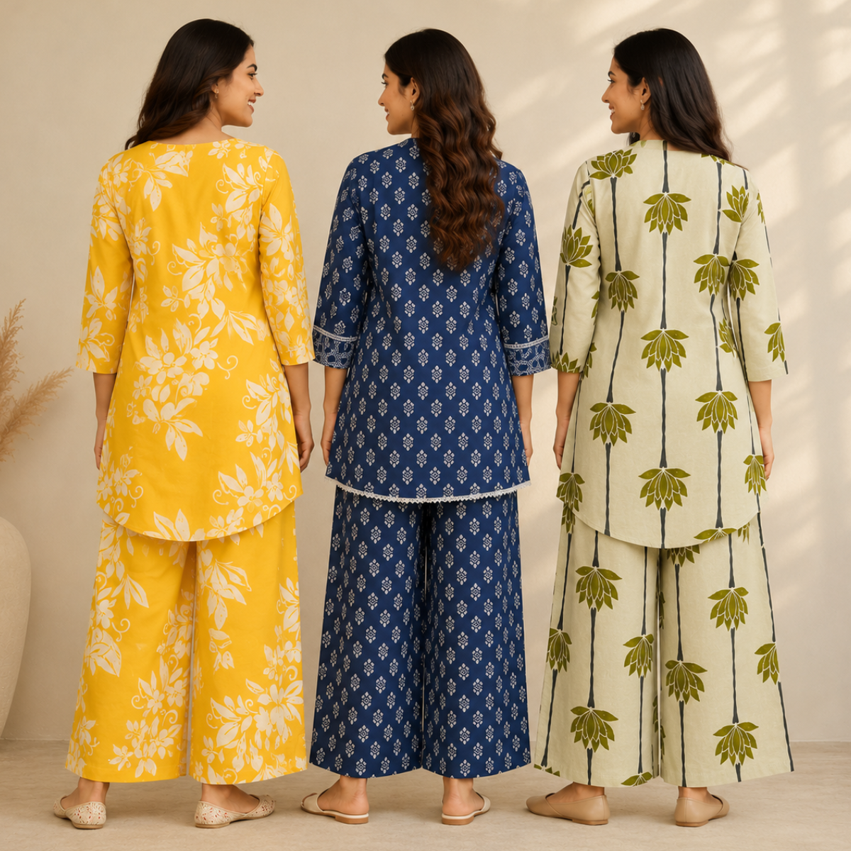 3 Women's Printed Co-Ord Set Collection
