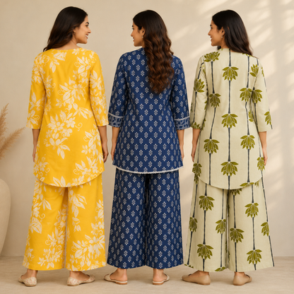 3 Women's Printed Co-Ord Set Collection