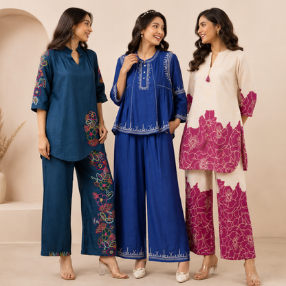 3 Women's Printed Co-Ord Set Collection
