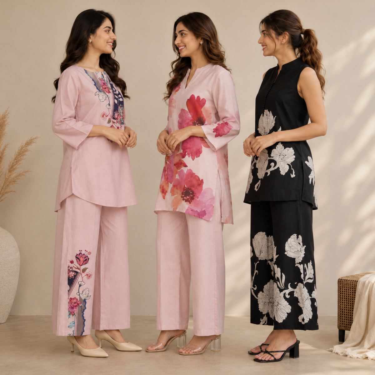 3 Women's Printed Co-Ord Set Collection