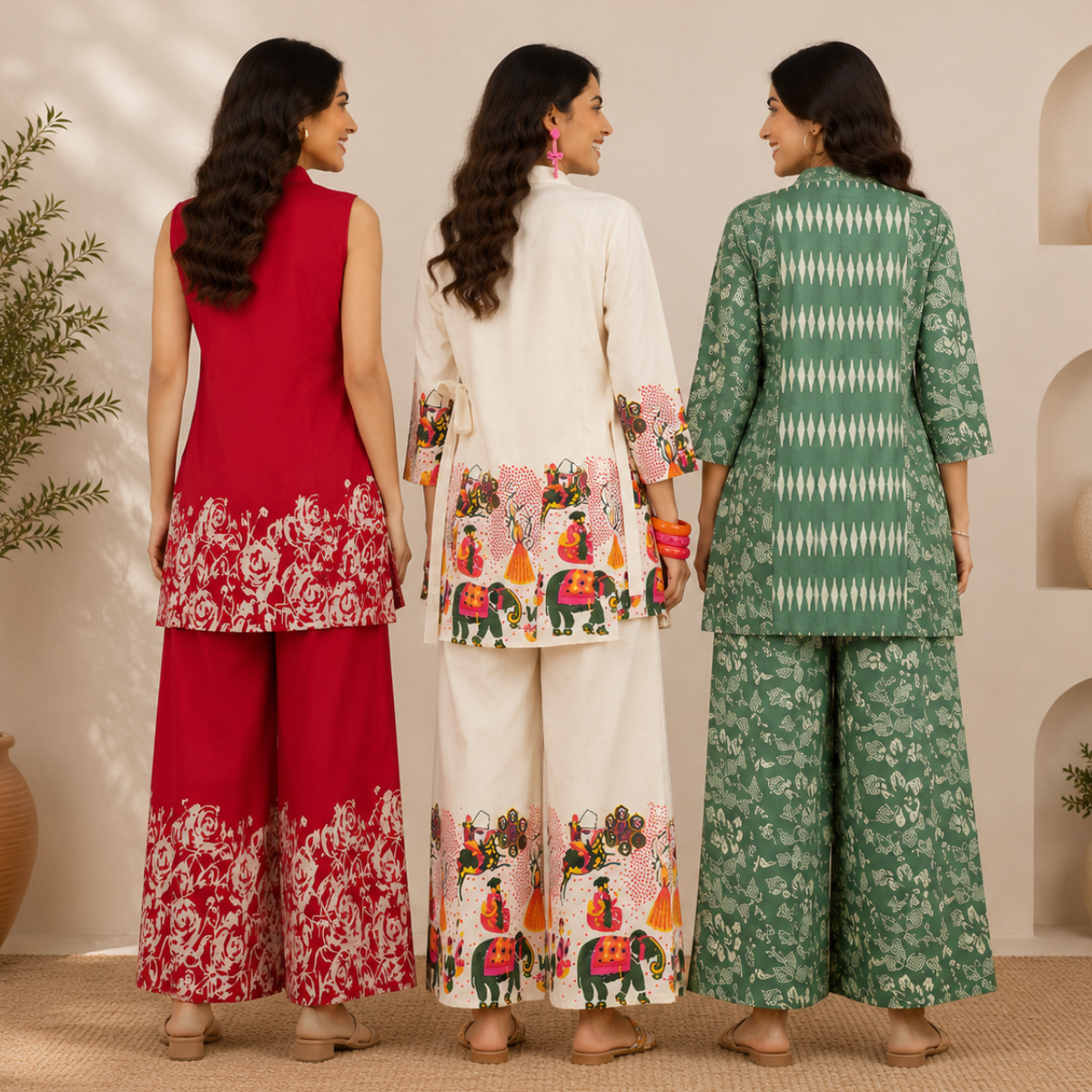 3 Women's Printed Co-Ord Set Collection