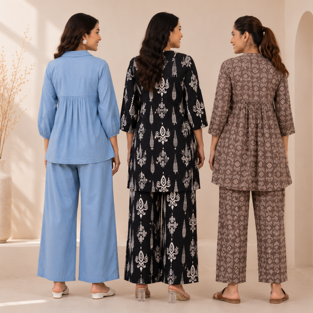 3 Women's Printed Co-Ord Set Collection