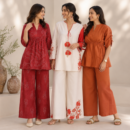 3 Women's Printed Co-Ord Set Collection