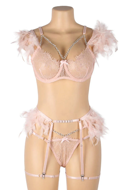 HoneyDoll Premium Lace Bra & Panty Lingerie Set