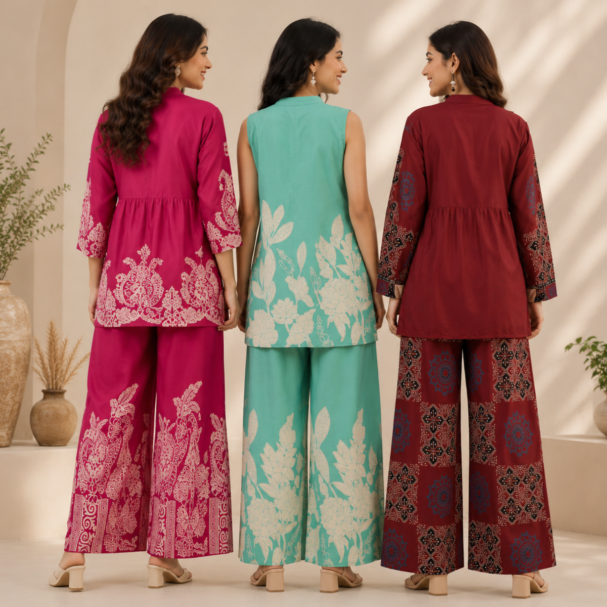 3 Women's Printed Co-Ord Set Collection