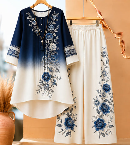 🌸 Elegant Floral Ombre Co-Ord Set