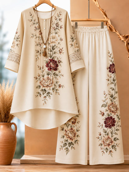 🌸 Elegant Floral Ombre Co-Ord Set